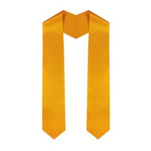 Галстук накидка прямая для выпускной мантии золотой заказать индивидуально оптом